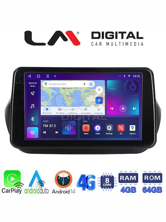 LM Digital Sistem Audio Auto pentru Peugeot Bipper Fiat Fiorino Citroen Nemo 2007 - 2014 (Bluetooth/USB/WiFi/GPS/Apple-Carplay/Android-Auto)