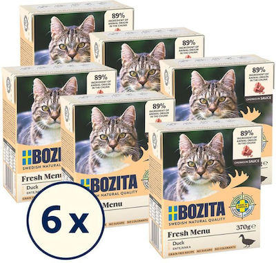 Bozita Υγρή Τροφή για Γάτα με Πάπια χωρίς Σιτηρά 370gr 64937