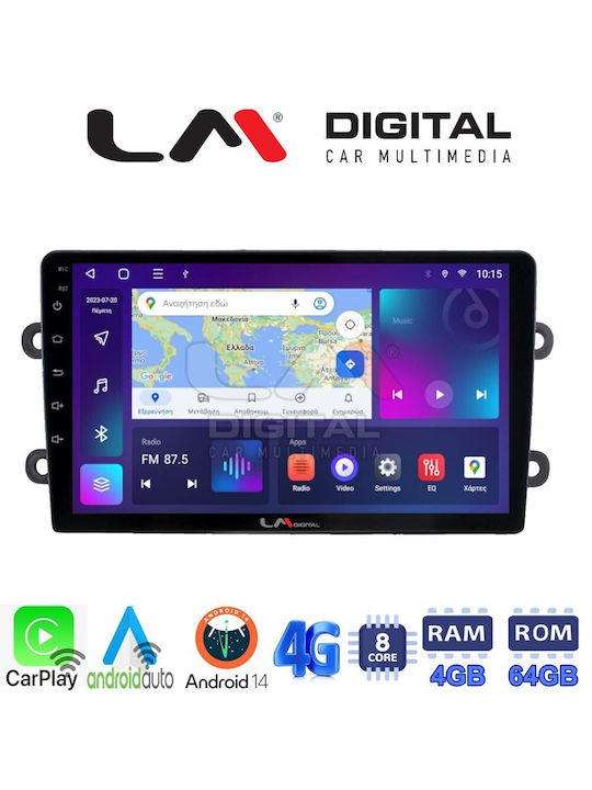 LM Digital Sistem Audio Auto pentru Renault Magazin online Logan Dacia Duster / Magazin online Logan / Magazin online Sandero 2013-2018 (Bluetooth/USB/WiFi/GPS)