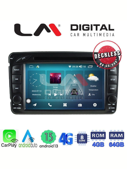 LM Digital Auto-Audiosystem für Mercedes-Benz C Klasse / CL Klasse C-Klasse 1999-2003 (Bluetooth/USB/WiFi/GPS/Apple-Carplay/Android-Auto/Notenblätter)