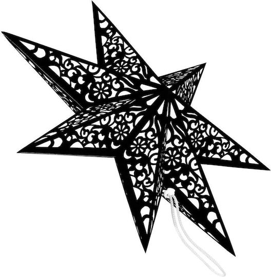 Weihnachtlicher Dekorativer Anhänger Stern Papier Schwarz 3x3cm 1Stück