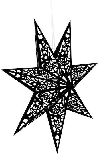 Weihnachtlicher Dekorativer Anhänger Stern Papier Schwarz 3x3cm 1Stück