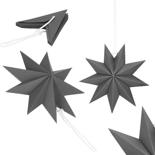 Weihnachtlicher Dekorativer Anhänger Stern Papier Silber 3x3cm 1Stück