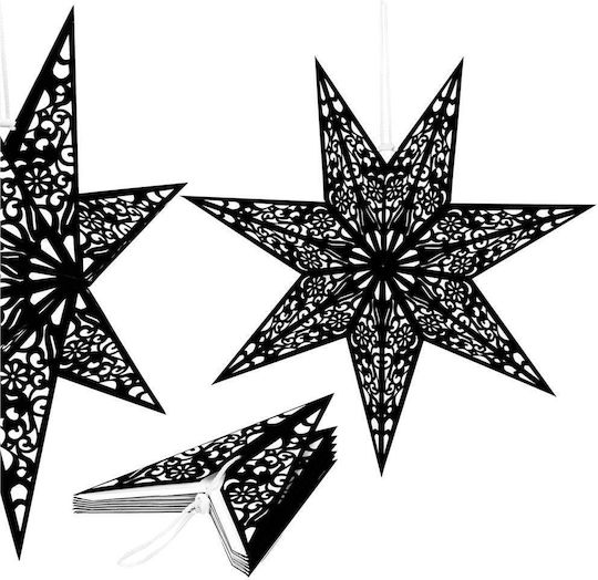 Weihnachtlicher Dekorativer Anhänger Stern Papier Schwarz 3x3cm 1Stück