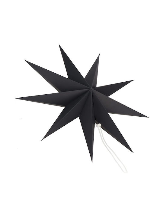 Crăciunesc Decorativ Suspendata Stea Hârtie Negru 3x3buc 1buc