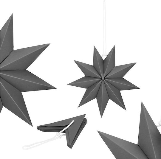 Weihnachtlicher Dekorativer Anhänger Stern Papier Silber 3x3cm 1Stück