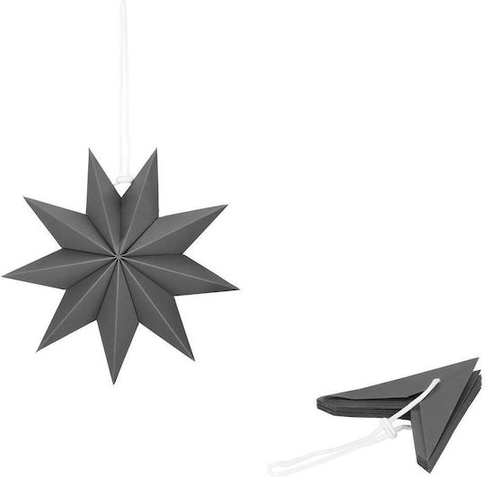 Weihnachtlicher Dekorativer Anhänger Stern Papier Silber 3x3cm 1Stück