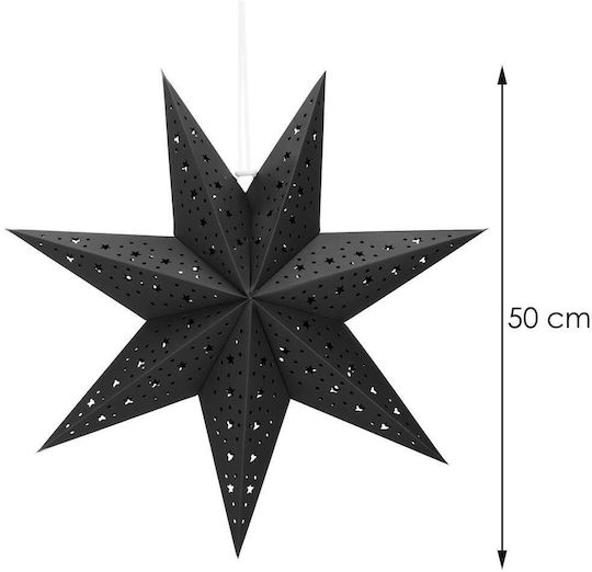 Paper Christmas Decorative Pendant Star 3x3cm Black