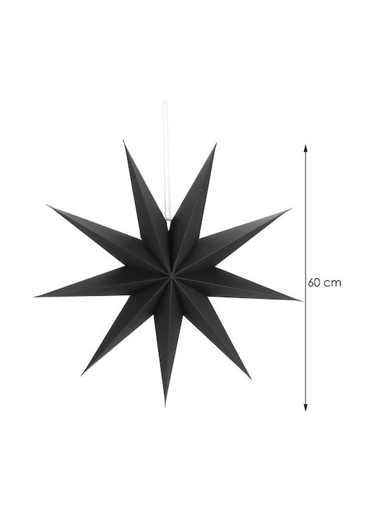 Crăciunesc Decorativ Suspendata Stea Hârtie Negru 3x3buc 1buc