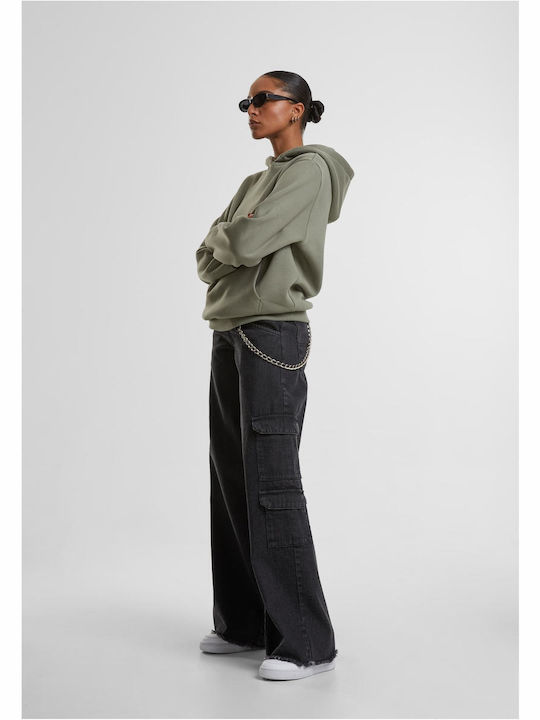 Women's Sweatshirt with Hood Pale Olive