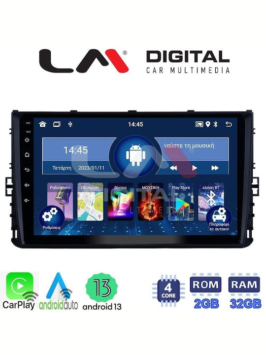 LM Digital Sistem Audio Auto pentru Volkswagen T-Roc / T-Cross 2017 (Bluetooth/USB/WiFi/GPS/Apple-Carplay/Android-Auto) cu Ecran Tactil 9"