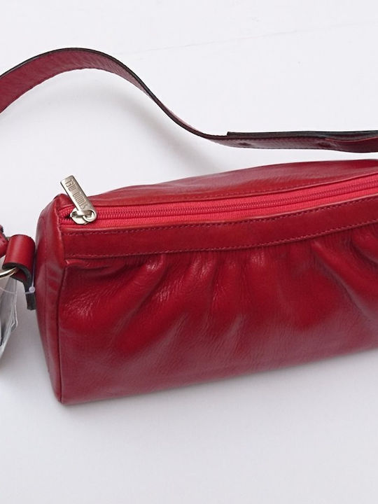 Leather Women's Bag Shoulder Red
