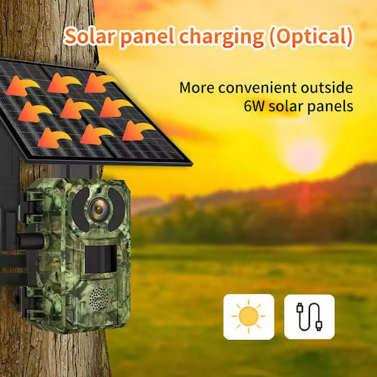 Sm-sh10-4g External Hunting Camera 3mp Wireless 4g Solar Panel Ip66 Android Ios