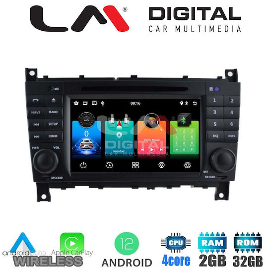 LM Digital Auto-Audiosystem für Mercedes-Benz CLC Klasse / C Klasse C-Klasse W203 (Bluetooth/USB/AUX/WiFi/GPS/Apple-Carplay/Android-Auto)