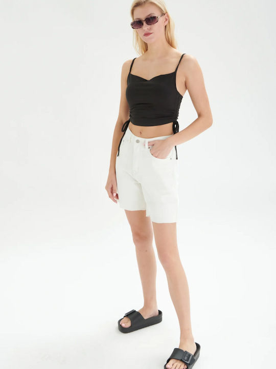 24 Colours Women's Jean Shorts White