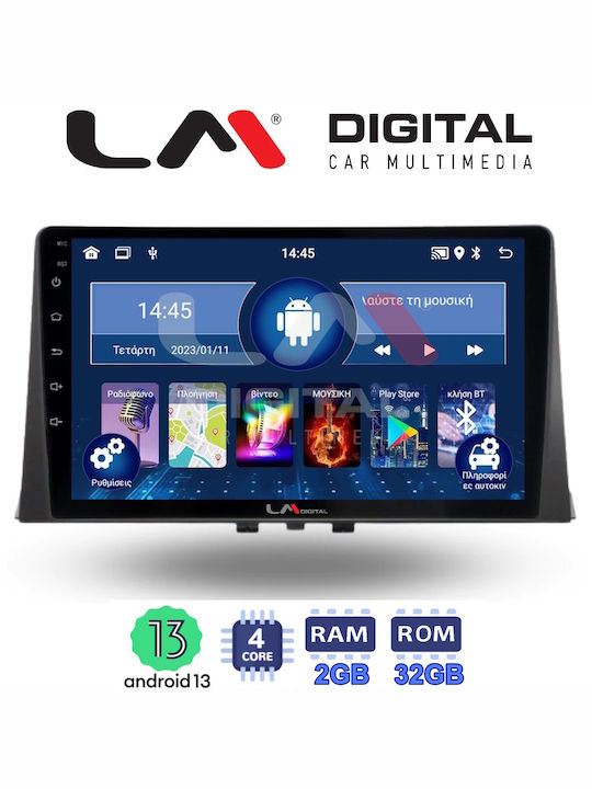 LM Digital Автомобилна Аудио Система (Блутут/USB/WiFi/GPS/Apple-Carplay/Android-Auto) с Тъчскрийн 10.1"