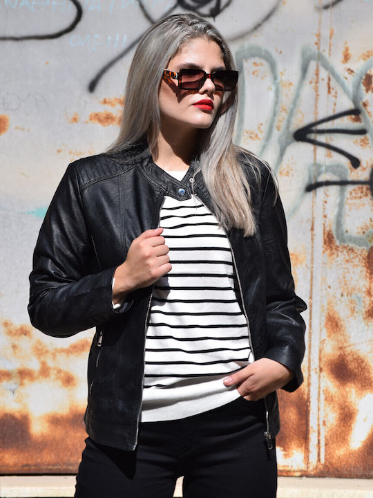 Γυναικείο Biker Jacket Μαύρο