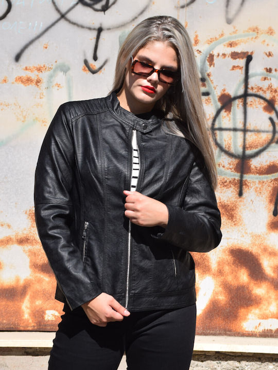 Γυναικείο Biker Jacket Μαύρο