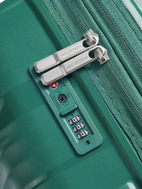 Securitech by Delsey Μεσαία Βαλίτσα Ταξιδίου Dune Green με 4 Ρόδες Ύψους 66εκ.