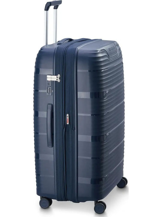 Securitech by Delsey Μεγάλη Βαλίτσα Ταξιδίου Σκληρή Dune Blue με 4 Ρόδες Ύψους 76εκ.