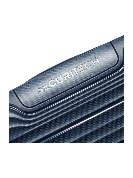 Securitech by Delsey Βαλίτσα Ταξιδίου Καμπίνας Σκληρή Dune Navy με 4 Ρόδες Ύψους 55εκ.