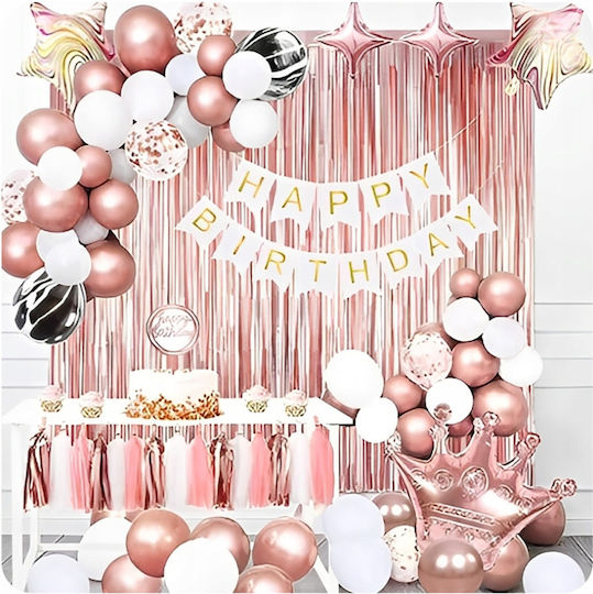 Κορδέλα Party με Θέμα "Happy Birthday" Σετ 65τμχ