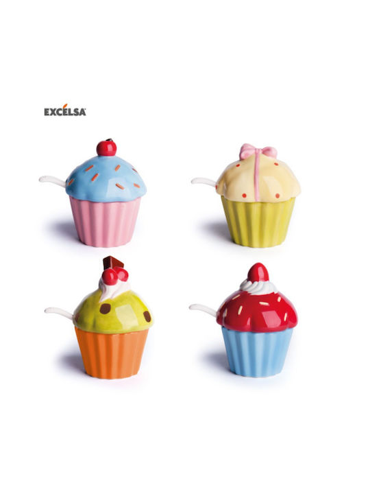 Excelsa Cupcake Шецерница Сервиз Керамично Зелен 1бр