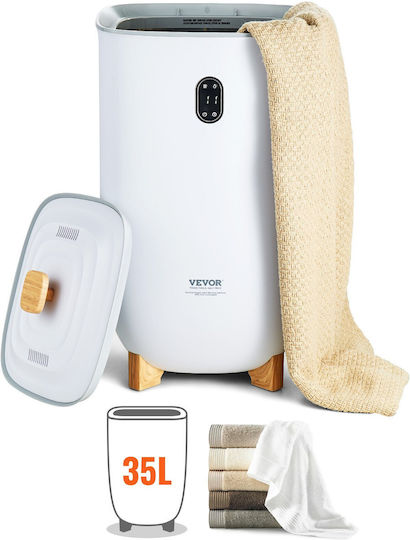 Vevor Κάδος Απορριμμάτων Πλαστικός Λευκός 35lt