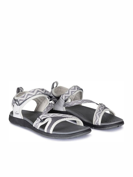 Flache Sandalen für Damen in Gray Farbe