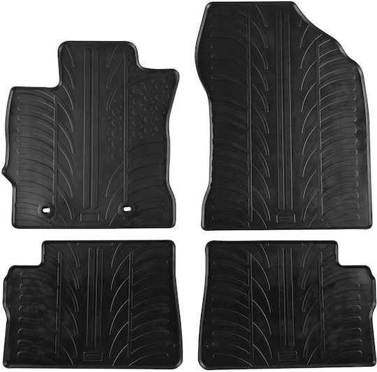 Gledring Set of Front and Rear Mats 4pcs for Toyota Auris 2012-2019 Black
