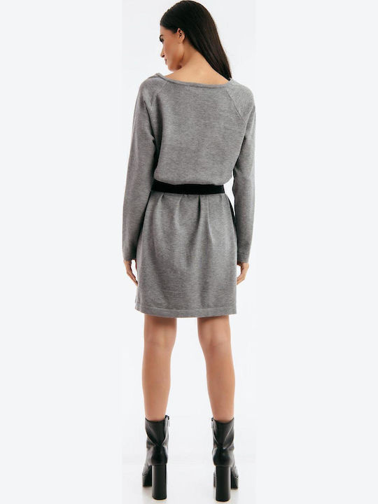 Mini Knitted Grey Dress