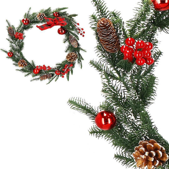 Lighted Christmas Garland Green 150x3cm 1pc
