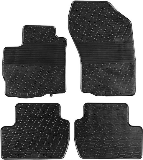 Gledring Σετ Μπροστινά και Πίσω Πατάκια 4τμχ για Peugeot 4007 Mitsubishi Outlander Citroen C-Crosser 2008-2009 Μαύρα