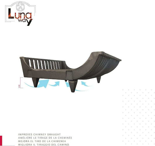 Lunaway Cast Iron Fireplace Grate 48x40cm