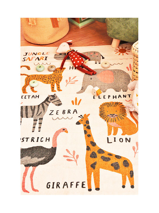Kids Rug Cotton Multicolor 75x120cm