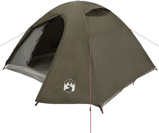 vidaXL Σκηνή Camping Igloo Καφέ για 3 Άτομα 270x205x125εκ.