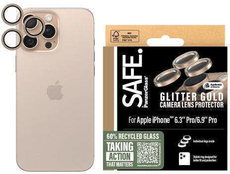 PanzerGlass Optic Rings Camera Protection Tempered Glass Gold for the iPhone 16 Pro, iPhone 16 Pro Max SAFE95895