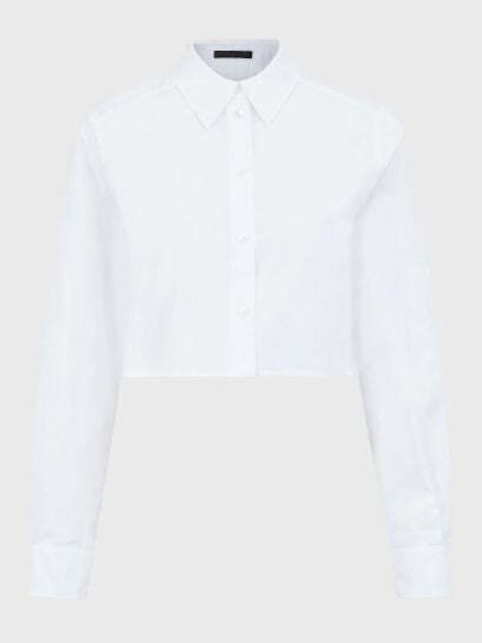 Γυναικείο Crop Top Βαμβακερό Λευκό