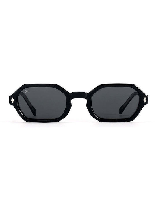 Red Raven Jackie Unisex Γυαλιά Ηλίου με Μαύρο Κοκκάλινο Σκελετό και Μαύρο Φακό