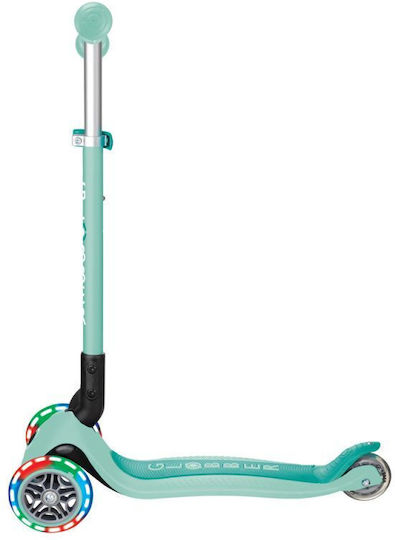 Globber Kids Foldable Primo 3-Wheel Scooter with LED Lighting for 3+ Years Green
