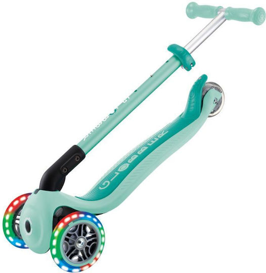 Globber Kids Foldable Primo 3-Wheel Scooter with LED Lighting for 3+ Years Green