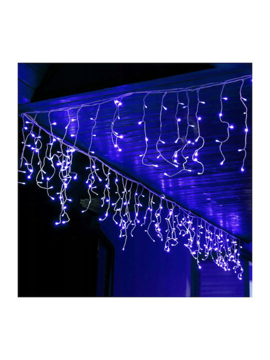 200 Λαμπάκια LED 8μ. Μπλε τύπου Κουρτίνα