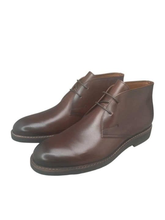 Lässige Herrenstiefel aus Leder Braun