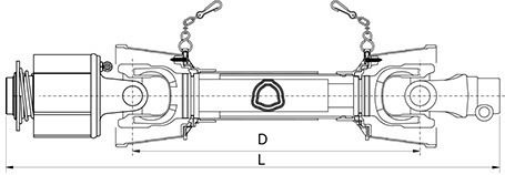 Dreieckiger Ratschenwellen Ln1 1-3/8''z6 D=510mm 16PS 22x54 Binacchi