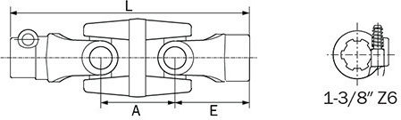 Doppel-Judo-Welle 00603a601e60 No6 30.2x92 1-3/8''z6 Binacchi