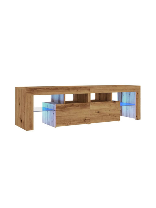 TV-Möbel Hölzernes mit LED-Beleuchtung Artisan Oak L140xB36.5xH40cm