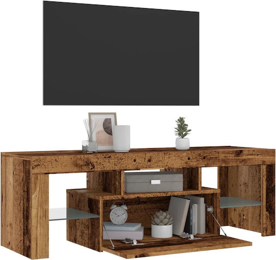 TV Stand with LED Lighting Brown M120xD40xH40cm