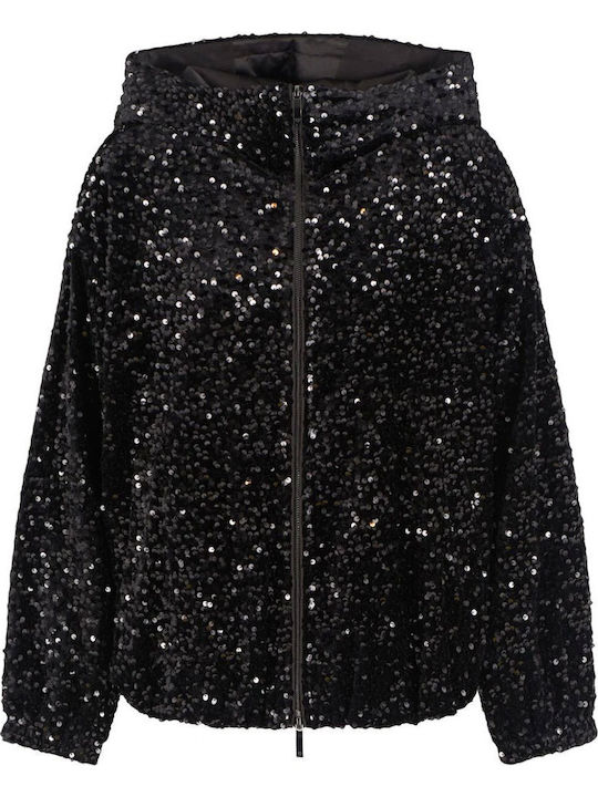 Women's Short Lifestyle Jacket for Winter Black