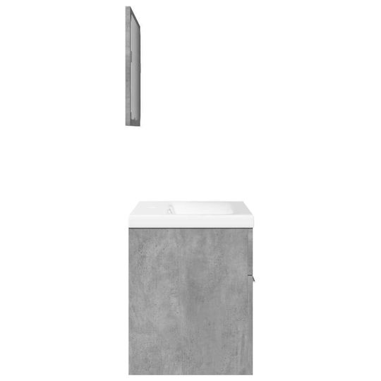 vidaXL Πάγκος με Νιπτήρα & Καθρέπτη Μ61xΒ18.5xΥ39.5cm Γκρι