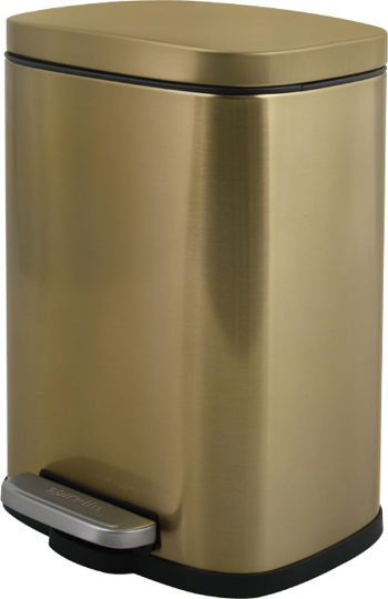 Dimitracas Akira 05392.014 Μεταλλικό Καλαθάκι Μπάνιου Soft Close 5lt Χρυσό
